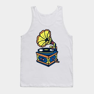 Cool Old Gramophone Tank Top